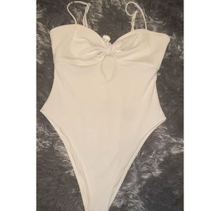 White one piece swimsuit